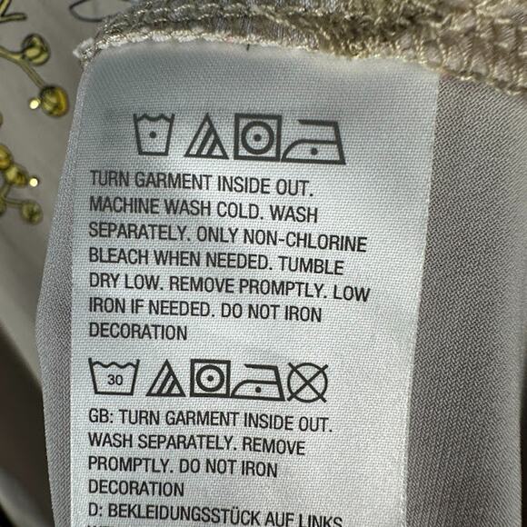 Susan Graver Top Womens 3X Tan Floral Beaded Liquid Knit Stretch Comfort Office - Picture 10 of 15